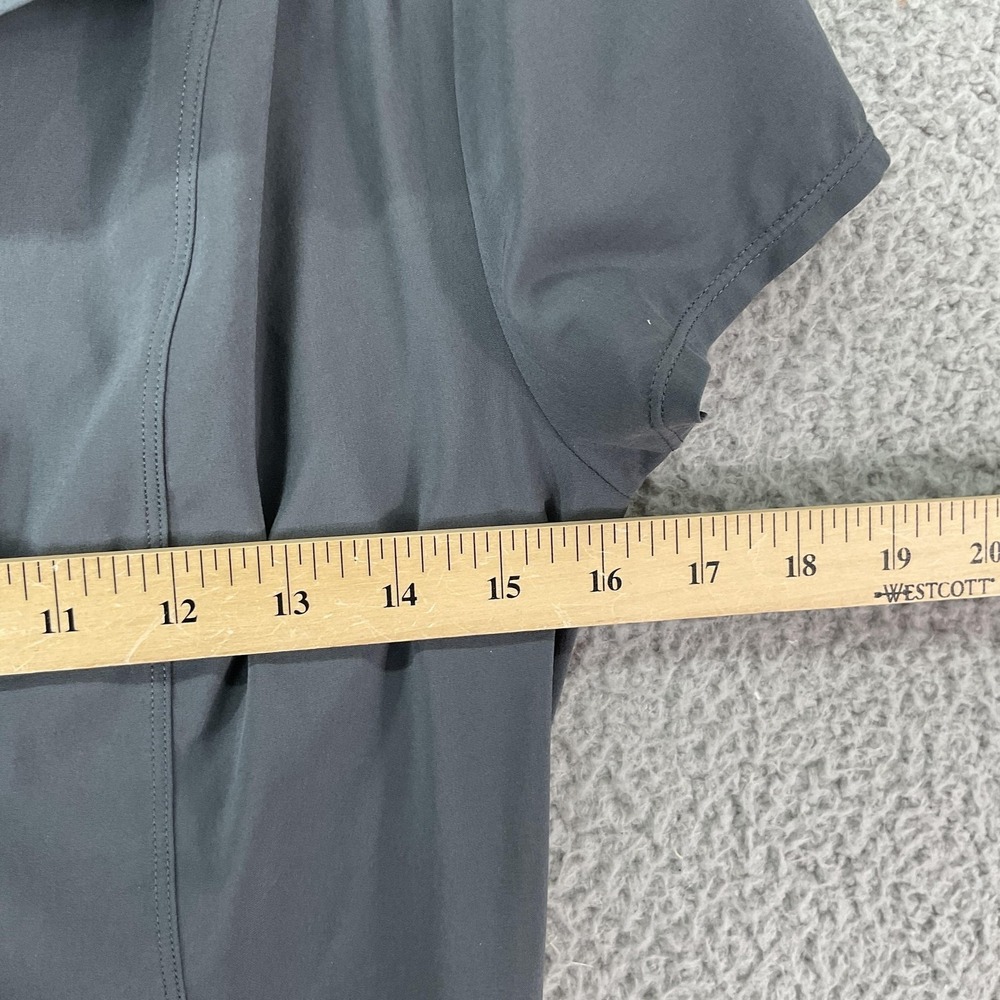 PrAna Shirt Dress Womens S Gray Athletic Pockets Snaps Travel Hiking Camping - Picture 4 of 8